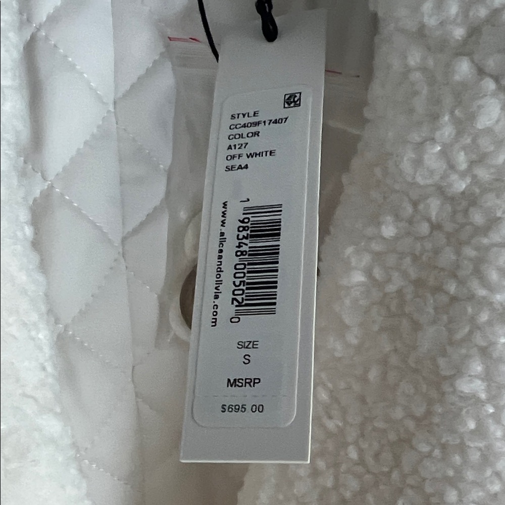 Alice + Olivia Ivory Teddy Coat NWT